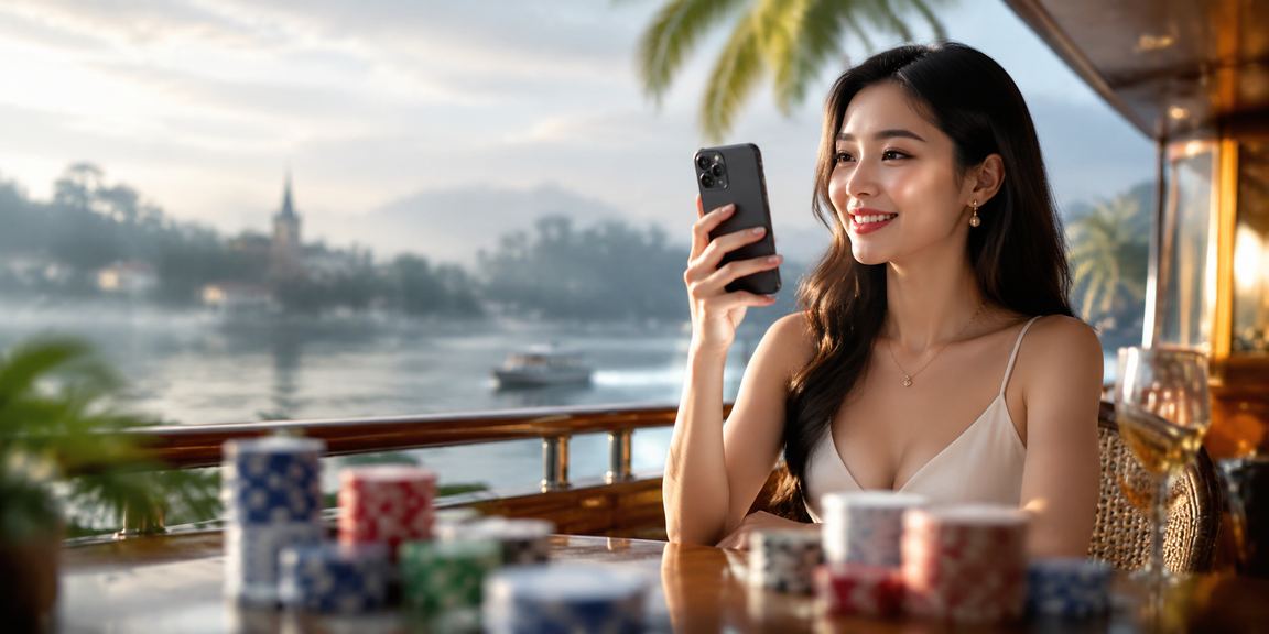Người dùng tại Đà Lạt thưởng thức cà phê và trải nghiệm casino di động trong không khí se lạnh buổi sáng