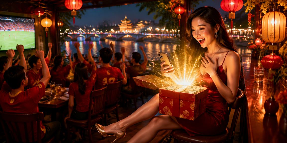 Người dùng trải nghiệm casino di động trong dịp Tết tại Huế với không khí lễ hội rực rỡ
